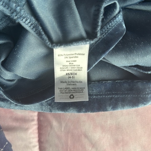 Elegant Velvet Kids Dress in Teal - Picture 7 of 7